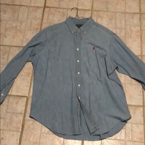 Denim button down